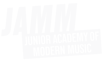 Junior Academy of Modern Music Woking JAMM White Logo